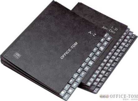 Teczka korespondencyjna A4 kartonowa 1-31 czarna 400001962 ELBA