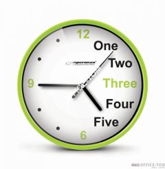 Zegar ścienny PRAGUE zielony ESPERANZA