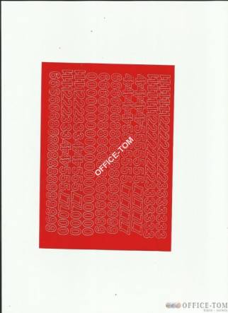 CYFRY samoprzylepne 1cm (8szt) czerwone ARTDRUK