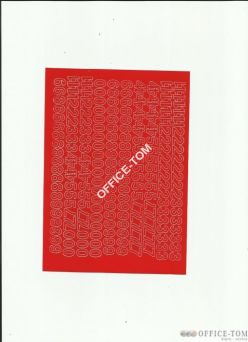 CYFRY samoprzylepne 1cm (8szt) czerwone ARTDRUK