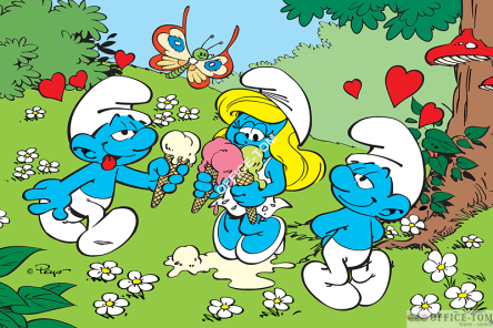 Puzzle Smerfne zaloty -Puzzle 2w1 48 elementów TREFL 34143