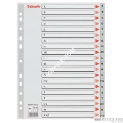 Przekładki plastikowe szare PP alfabetyczne A4 ESSELTE, A-Z