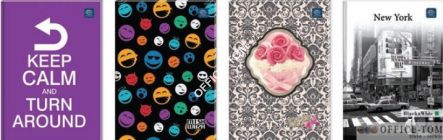 Brulion A5 96 gładki mix wzorów INTERDRUK