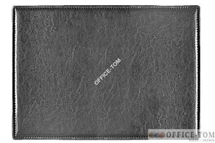 Podkładka na biurko skóropodobna, czarna Warta