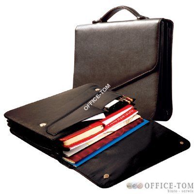 Teczka skóropodobna A4 czarna.ST-005 z rączką  Michalczyk i Prokop