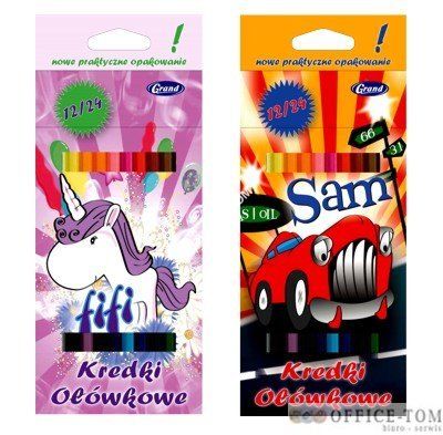 Kredki GRAND ołówkowe 12/24 dwustronne sześciokątne