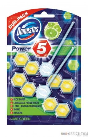 Zawieszka do toalety DOMESTOS POWER5 DUO LIME 7x2x55g
