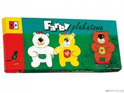 Farby plakatowe 8 kol 10 ml JEDNOŚĆ