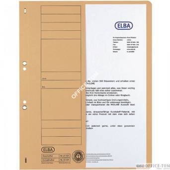 Skoroszyt kartonowy 1/2 A4 oczkowy niebieski 100551876 ELBA