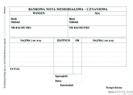 Bankowa Nota Memoriałowa MICHALCZYK I PROKOP A6 80 kartek