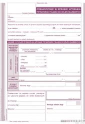 Oświadczenie w sprawie używania prywatnego pojazdu do celów służbowych MICHALCZYK I PROKOP A5 40 kartek