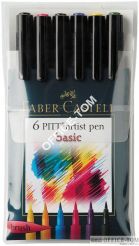 Pitt Artist Pen Basic Etui 6 Szt. FABER-CASTELL