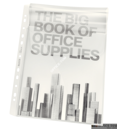 Koszulki groszkowe na katalogi A4 Leitz, z PP, z klapką, 180 mic. 47523003