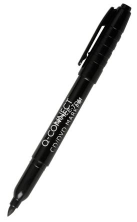 MARKER DO PŁYT CD/DVD Q-CONNECT, 1MM (LINIA), CZARNY