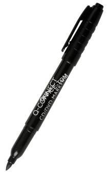 MARKER DO PŁYT CD/DVD Q-CONNECT, 1MM (LINIA), CZARNY