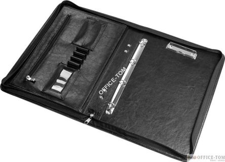 Aktówka A4 ekoskóra czarna Panta Plast