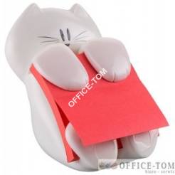Podajnik Kotek do karteczek samoprzylepnych Post-it® Z-Notes + 1 bloczek czerwonych karteczek Post-it® Super Sticky Z-Notes (76x76mm ) HK100008372