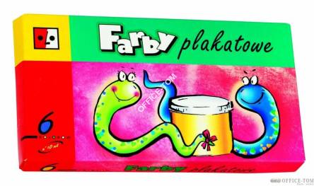 Farby plakatowe 6 kolorów 10 ml JEDNOŚĆ