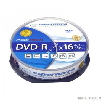 DVD-R ESPERANZA 4,7GB X16 - CAKE BOX 10