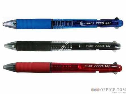 Długopis olejowy PILOT FEED 1+1 czarny w komplecie z ołówkiem 0,5mm