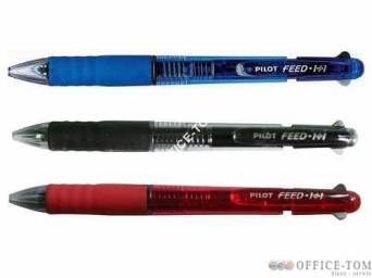 Długopis olejowy PILOT FEED 1+1 czarny w komplecie z ołówkiem 0,5mm