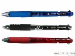 Długopis olejowy PILOT FEED 1+1 czarny w komplecie z ołówkiem 0,5mm