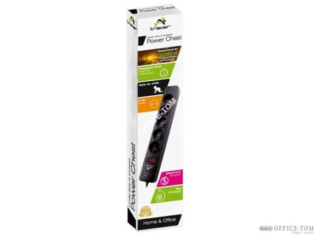 Listwa  TRACER PowerChest  3.0 m Black (5 gniazd)