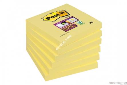 Bloczek samoprzylepny Post-it® Super Sticky, żółty, 90 kartek, 76x76mm