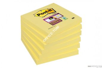 Bloczek samoprzylepny Post-it® Super Sticky, żółty, 90 kartek, 76x76mm