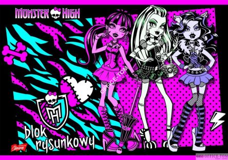 Blok rysunkowy A4, 20k. MONSTER HIGH