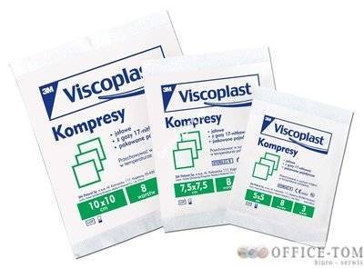 Jałowe kompresy gazowe z gazy bawełnianej, 17-nitkowe, 8 warstw 10 cm x 10 cm YP209000154 Viscoplast
