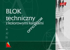 Blok techniczny z kolorowymi kartkami A3, 10k.