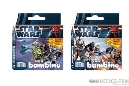 Kredki BAMBINO  12-kol.   w pud.kart. CLONE WARS St.Majewski