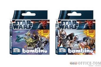 Kredki BAMBINO  12-kol.   w pud.kart. CLONE WARS St.Majewski