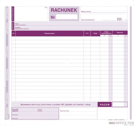 Rachunek MICHALCZYK I PROKOP 2/3 A4 80 kartek