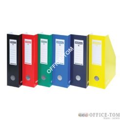 Pojemnik na czasopisma lakierowany karton Donau 100mm Niebieski