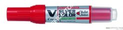 Marker permanentny PILOT V Super  Color końcówka okrągła czerwony