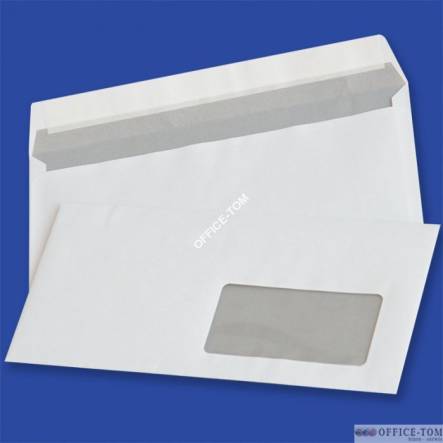 Koperty NC samoklejące z paskiem DL HK białe 80g okno prawe 45x90mm 1000szt.