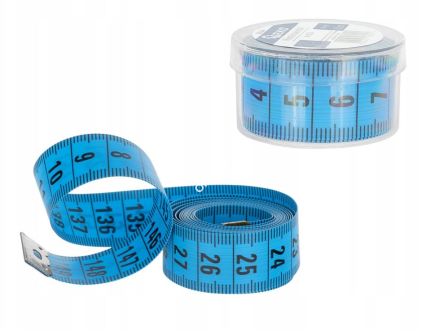 Miara krawiecka 150cm trwała i precyzyjna - niebieski (pod zamówienie)