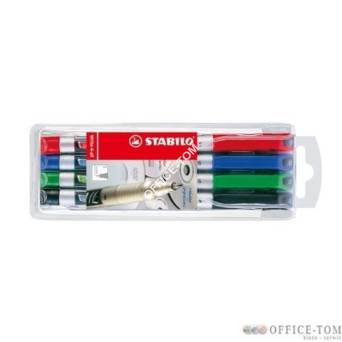 Marker permanentny STABILO Write-4-All, SUPERFINE, 4 kolory w etui