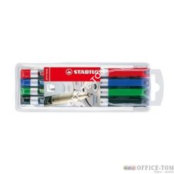Marker permanentny STABILO Write-4-All, SUPERFINE, 4 kolory w etui