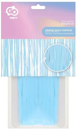 Kurtyna dekoracyjna pastelowa jasnoniebieska 100x200 cm, GoDan