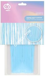 Kurtyna dekoracyjna pastelowa jasnoniebieska 100x200 cm, GoDan