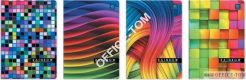 Zeszyt A5 60 kratka  UV Kolekcja nr 210 Rainbow INTERDRUK