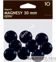 Magnesy średnica 30 mm czarny 10 szt. Grand
