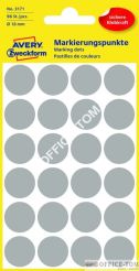 Kółka AVERY ZWECKFORM do zaznaczania kolorowe 96 etyk./op., Ø18 mm, szare