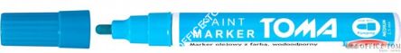 Marker olejowy z farbą, końcówka 2,5mm - jasnoniebieskie Toma