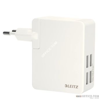 Ładowarka sieciowa Leitz Kolekcja Complete Traveller ze złącza USB do gniazdka sieciowego, z 4 portami USB, 24-watowa