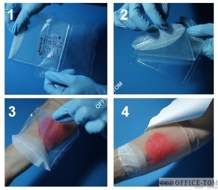 Sterylny opatrunek hydrożelowy Aqua-Gel Q5cm 5sztuk KIKGEL 0988