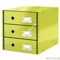 Pojemnik z 3 szufladami Leitz C&S WOW, zielony 60480064